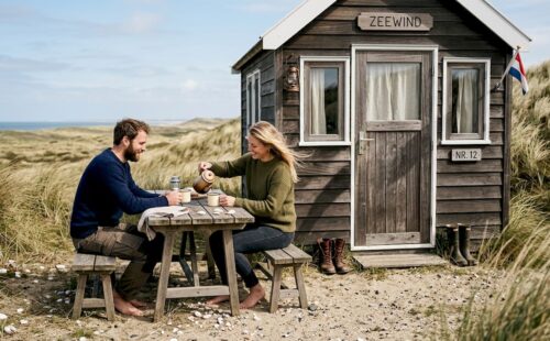 Plan voor een tiny house tussen de duinen bij de Wadden