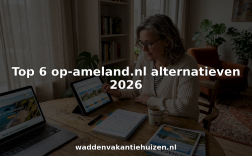 Vrouw boekt via internet een vakantiehuis op Ameland