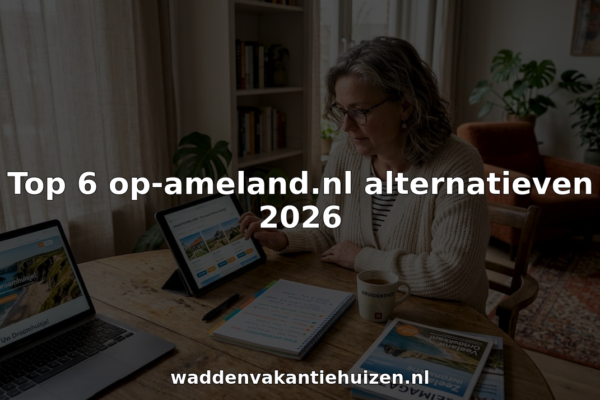 Vrouw boekt via internet een vakantiehuis op Ameland