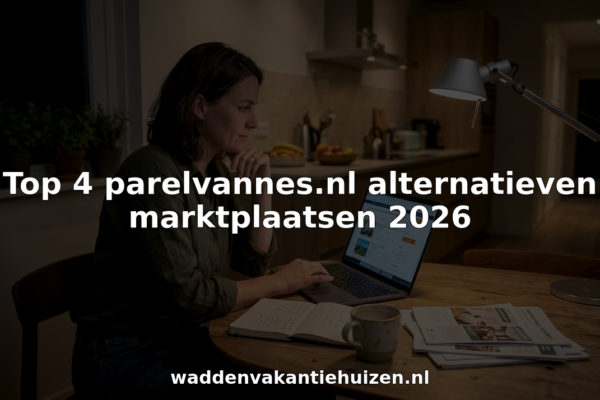 Aan de keukentafel verdiept een huiseigenaar zich in de verschillende platforms voor het verhuren van zijn vakantiewoning.