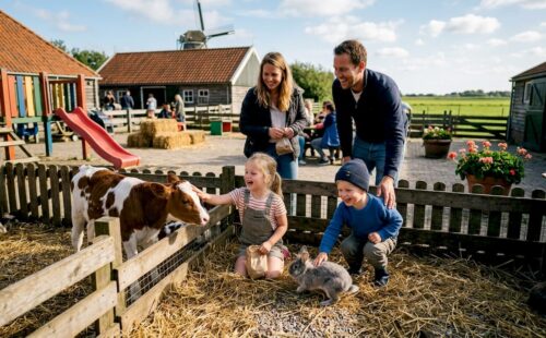 Met het hele gezin genieten van een gezellige middag op de kinderboerderij op Ameland.