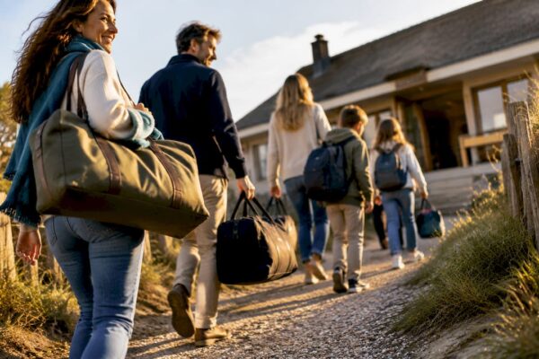 Groep komt aan bij accommodatie op Ameland