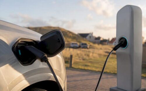 Elektrische auto opladen op Ameland