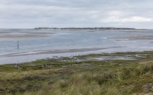 Getijdengeulen en kwelders langs een Waddeneiland